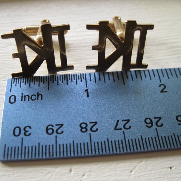 Vintage Eisenhower "Ike" Cuff Links + I Like Ike button - Picture 4 of 4